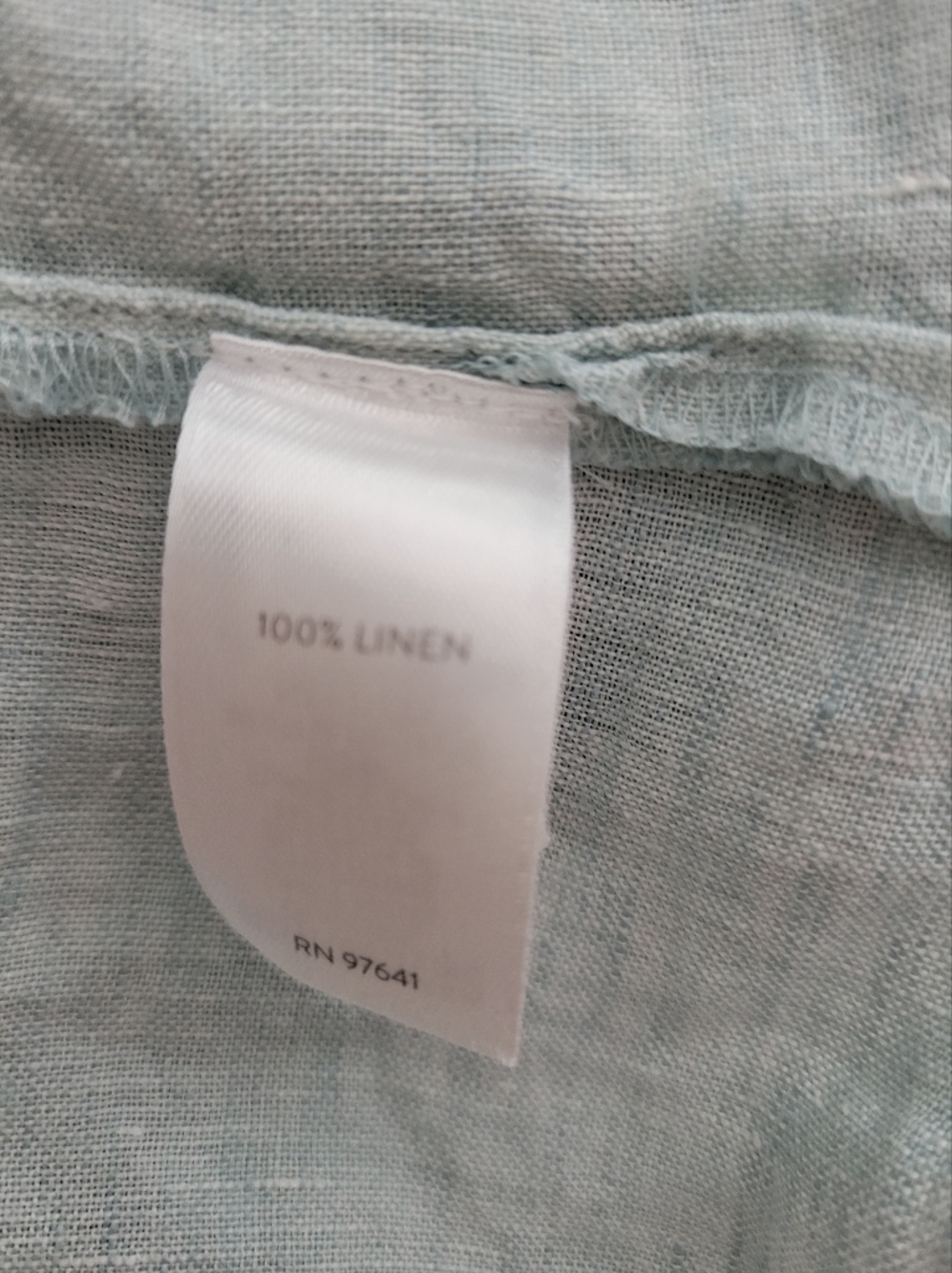 J. Jill Love Linen Light Blue Button Down Shirt Size M 100% Linen - Picture 9 of 11